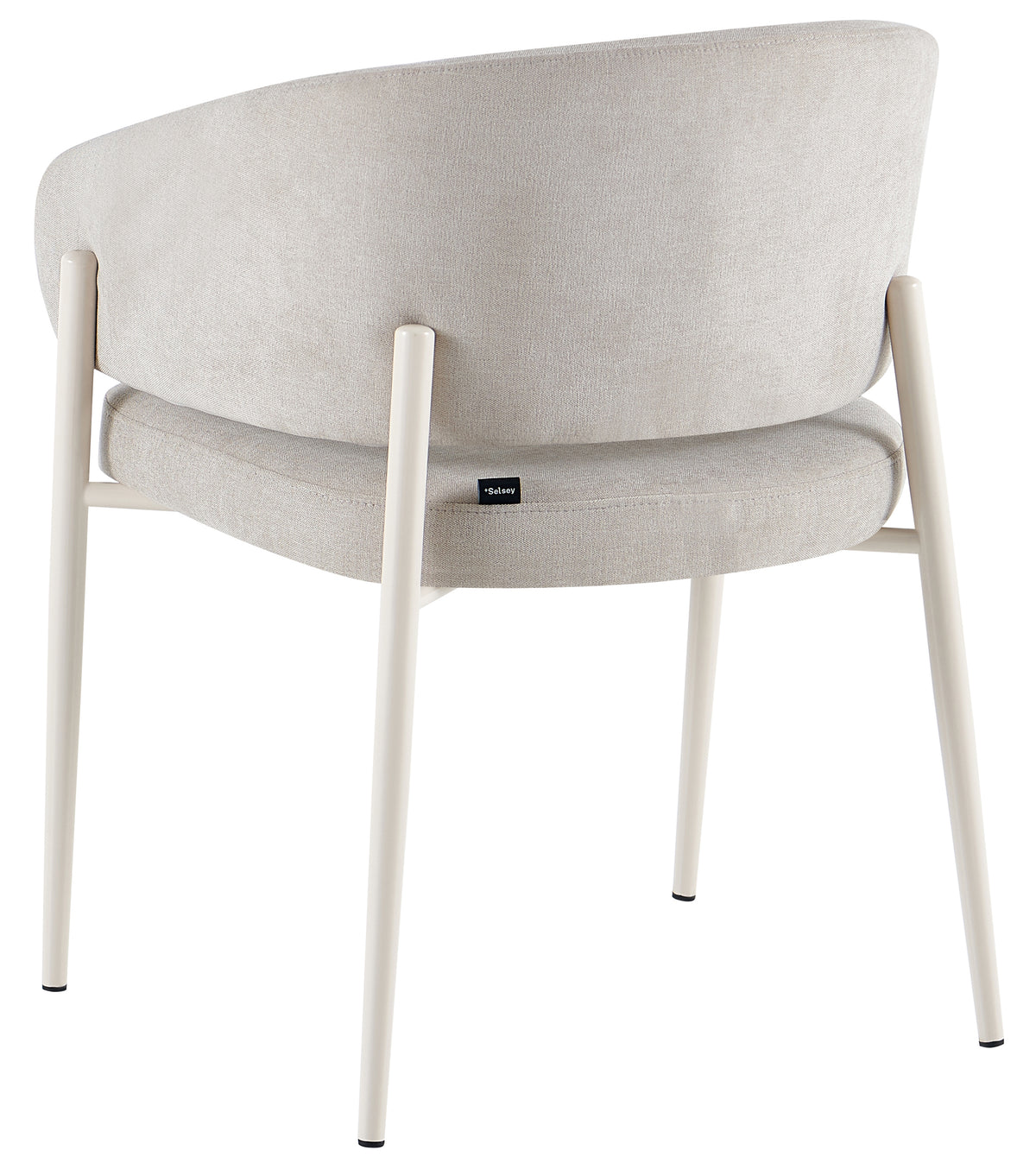 Polsterstuhl Resilly hellbeige Chenille / beige Beine