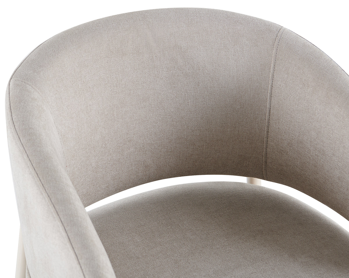 Polsterstuhl Resilly hellbeige Chenille / beige Beine