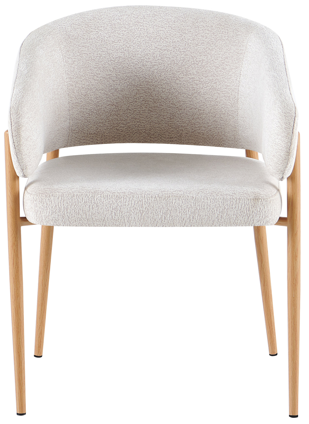 Polsterstuhl Resilly beige Chenille / Beine aus naturbelassener Eiche