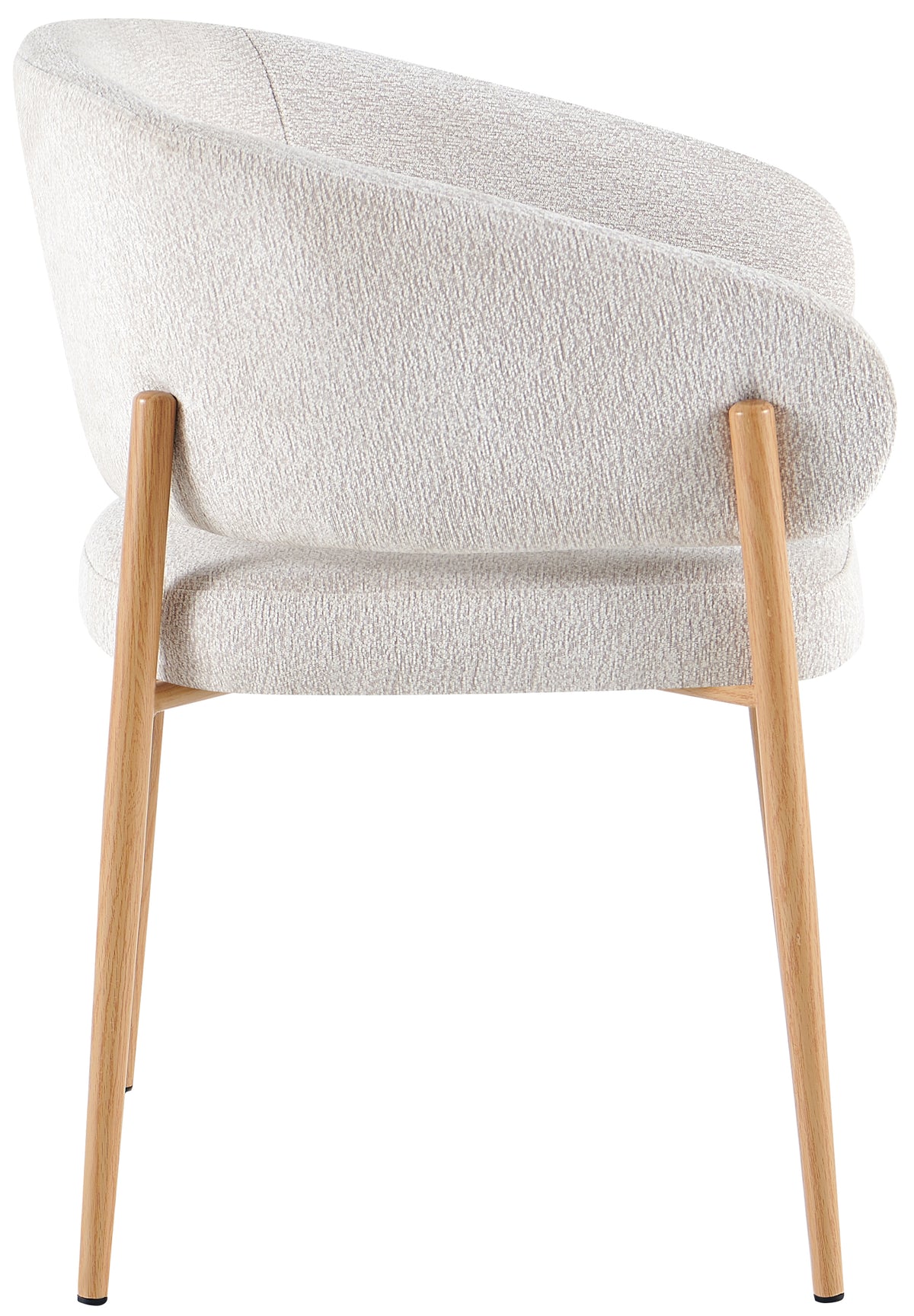 Polsterstuhl Resilly beige Chenille / Beine aus naturbelassener Eiche