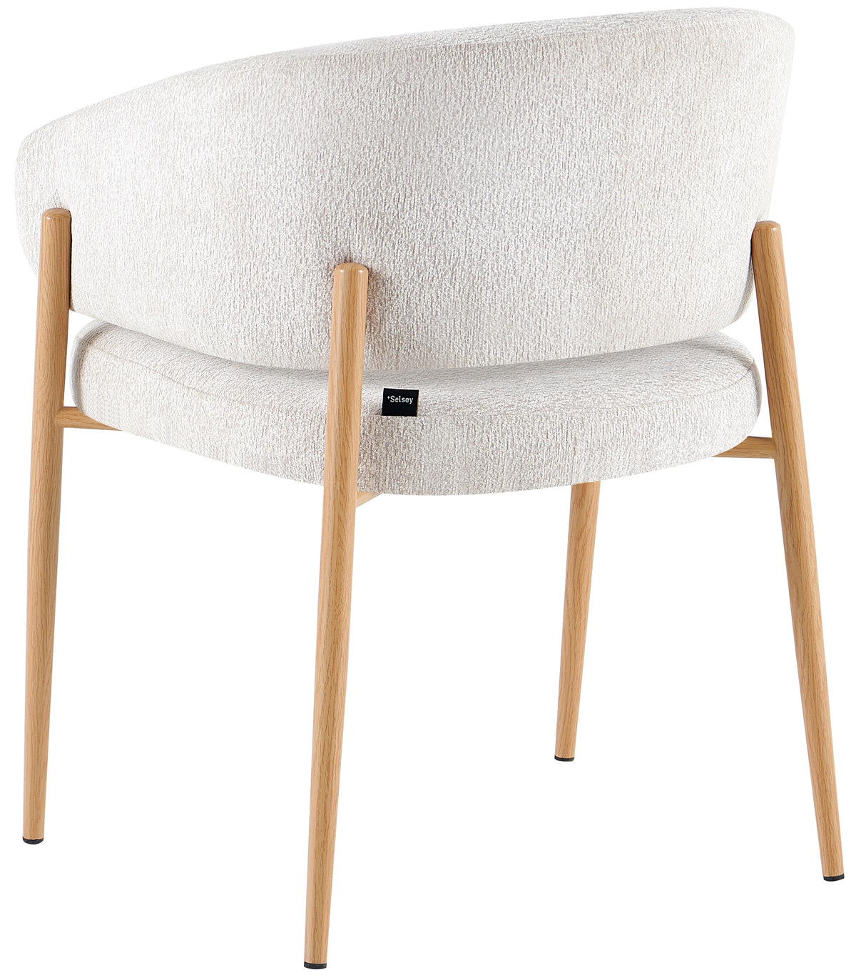 Polsterstuhl Resilly beige Chenille / Beine aus naturbelassener Eiche