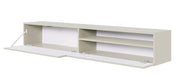 TV-Schrank Veldio mit gefräster Front und Nische, 175 cm, Grau-Beige, hängend