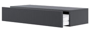 Veldio-Konsole mit gefräster Front und 90 cm Schublade, schwarz, hängend