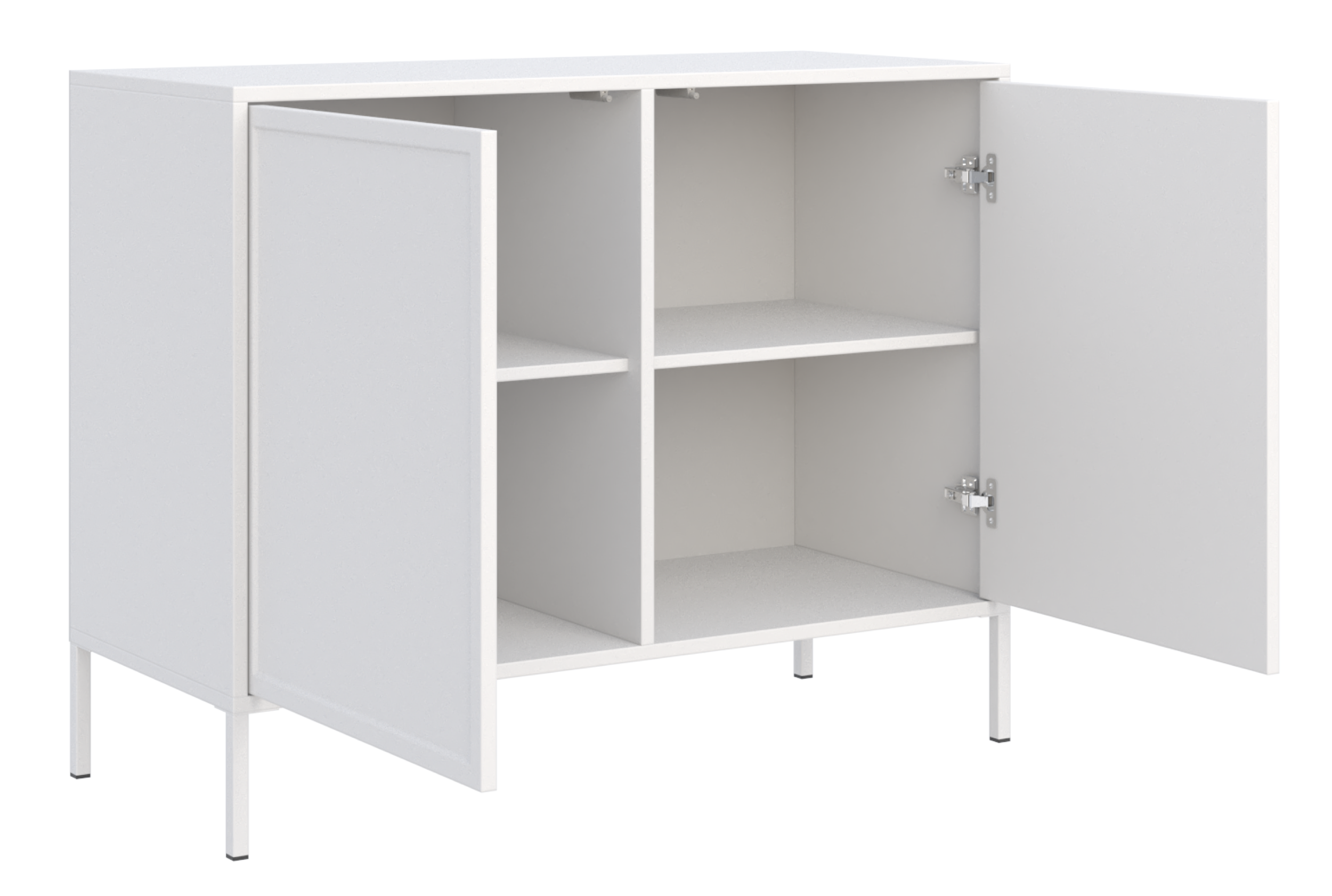 Velveto zweitürige Kommode 100 cm weiß