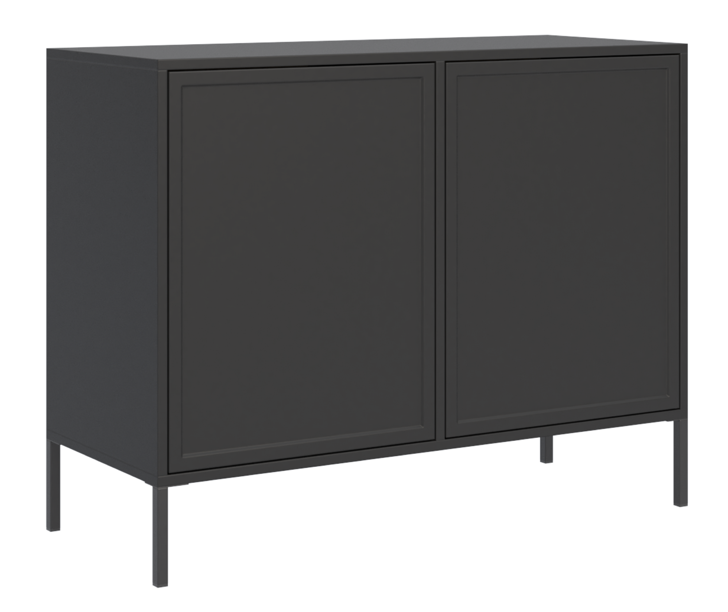 Velveto 100 cm zweiflügelige Kommode in Schwarz
