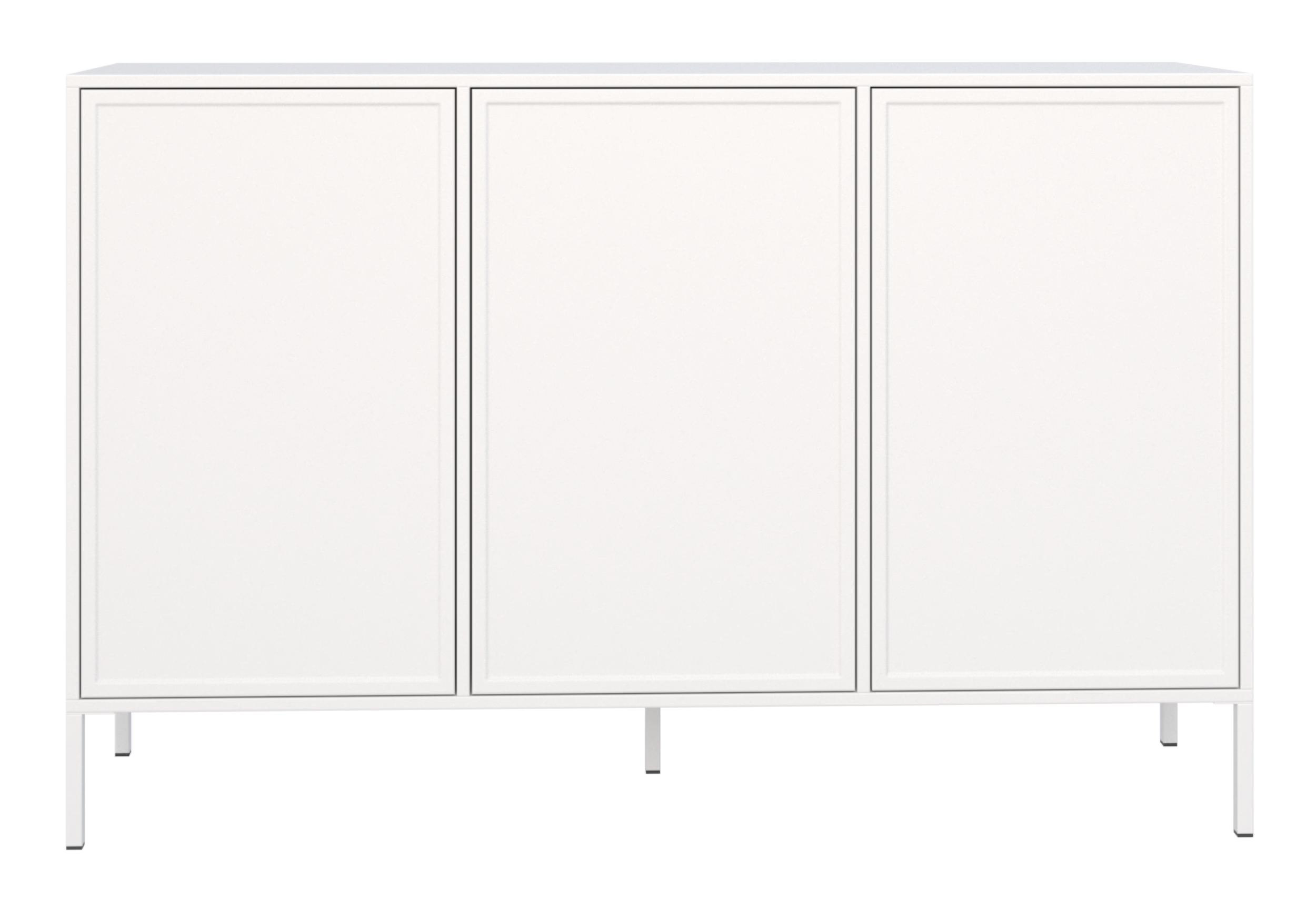 Drehtür-Kommode Velveto 150 cm Weiß