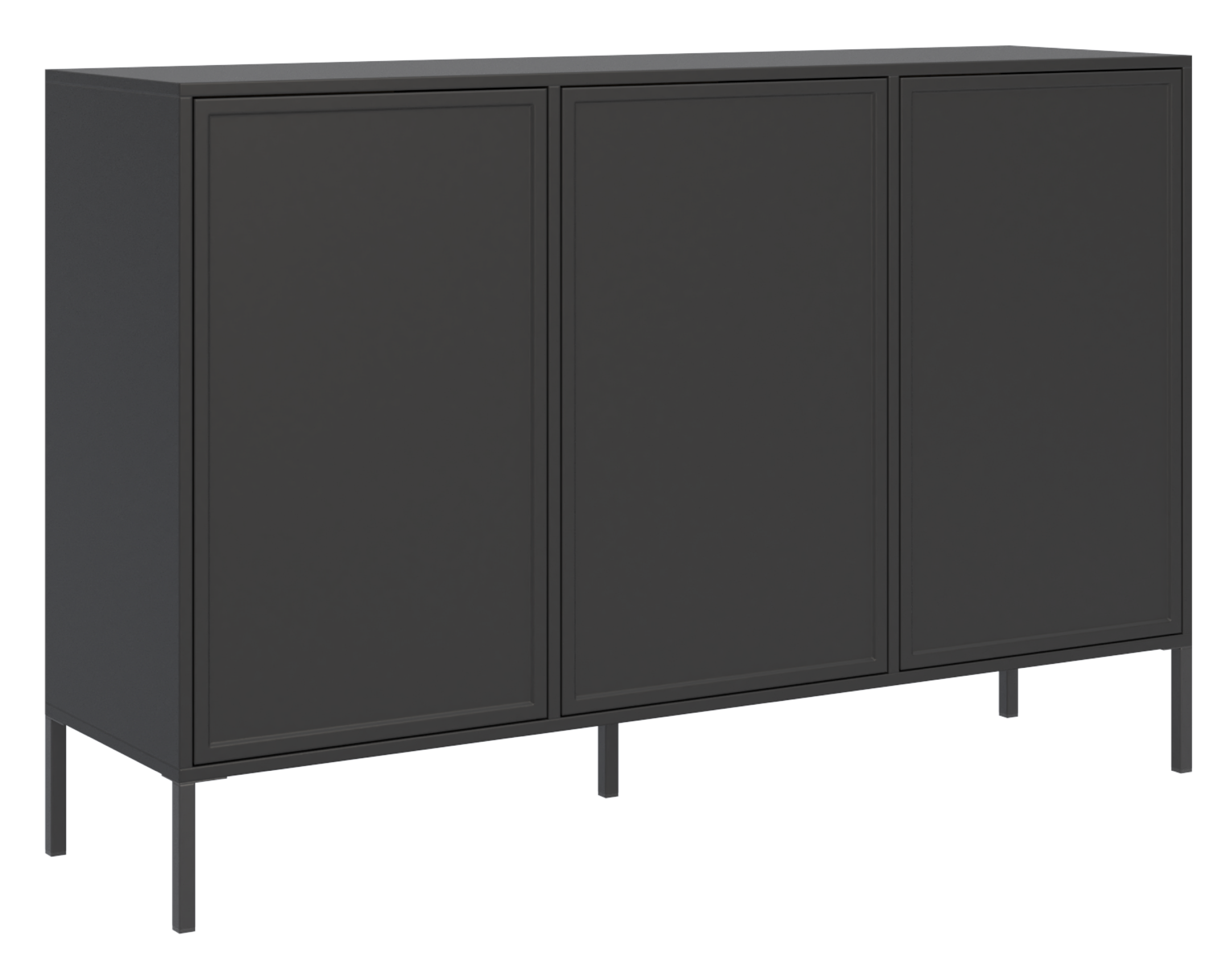 Velveto dreitürige Kommode 150 cm schwarz