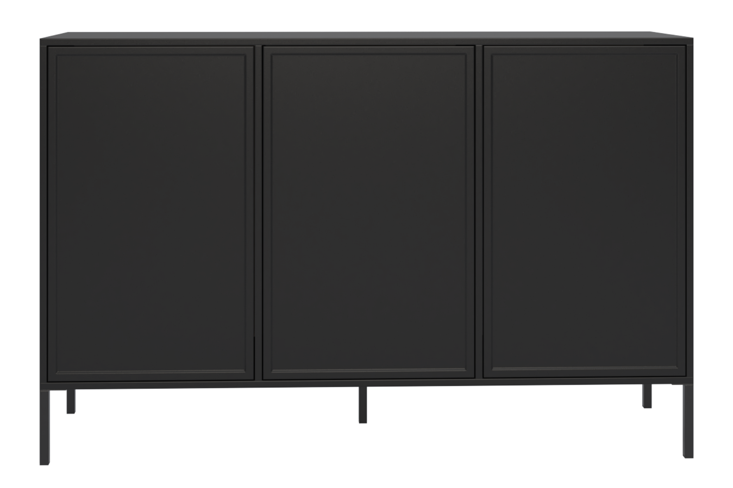 Velveto dreitürige Kommode 150 cm schwarz