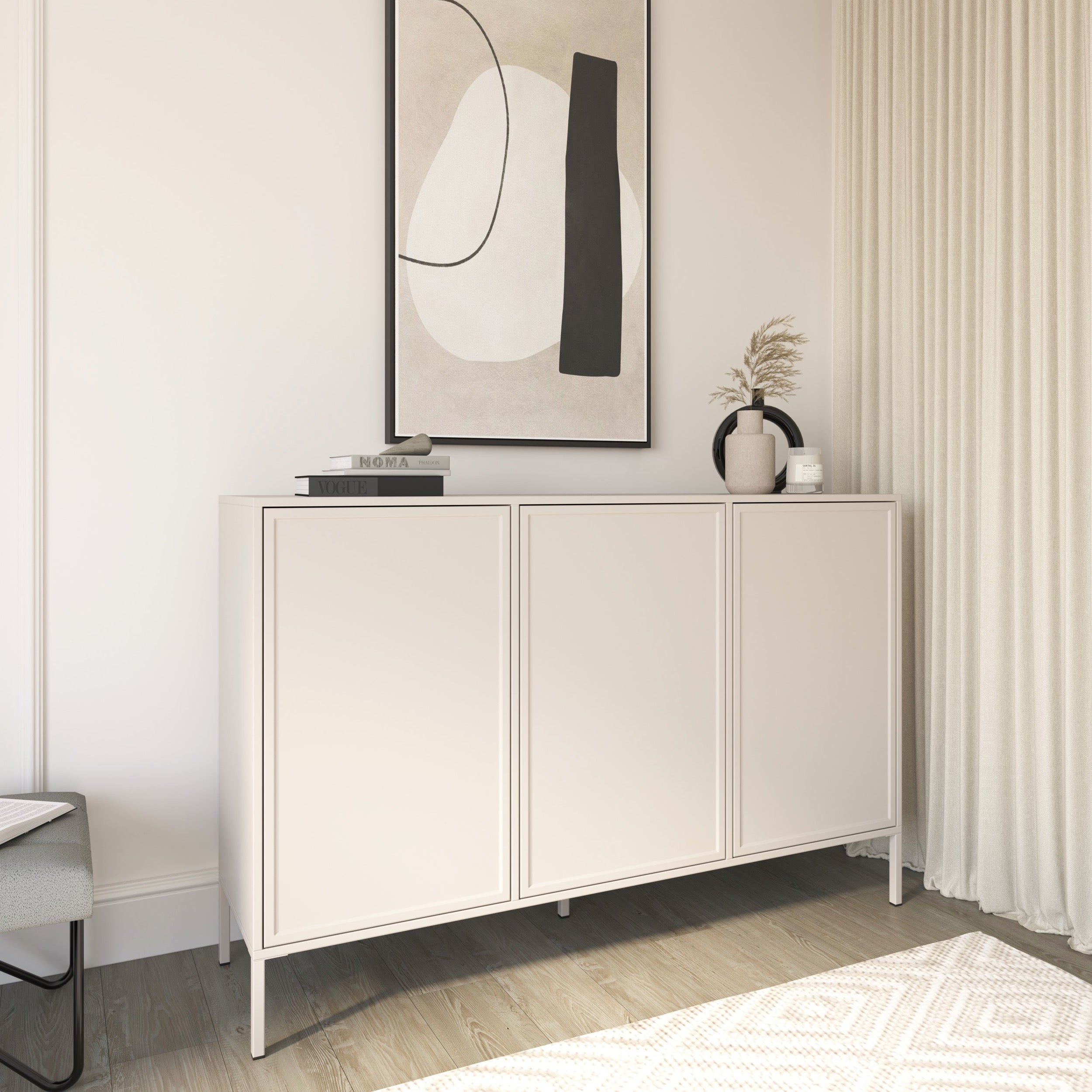 Drehtür-Kommode Velveto 150 cm Kaschmir