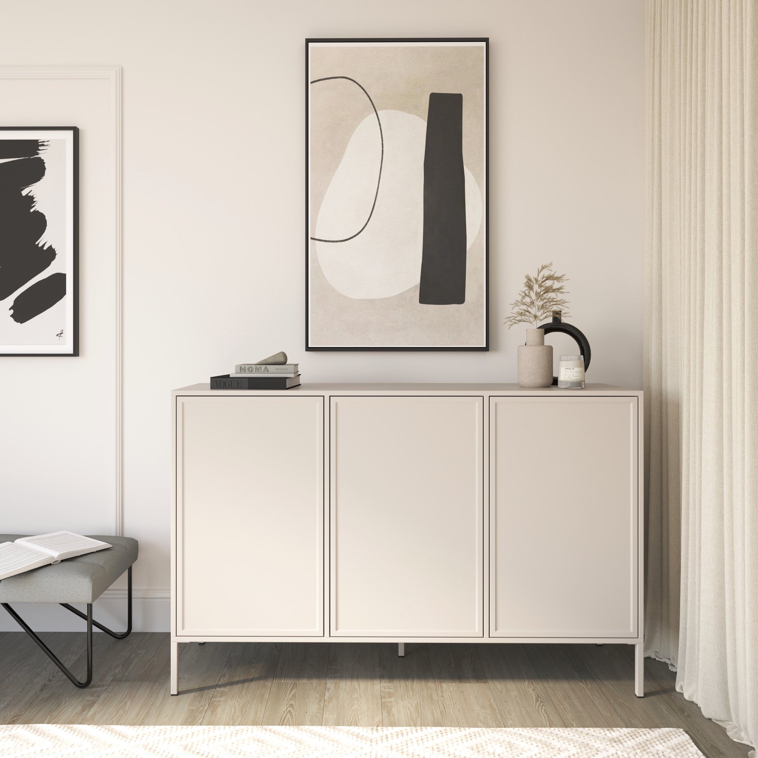 Drehtür-Kommode Velveto 150 cm Kaschmir