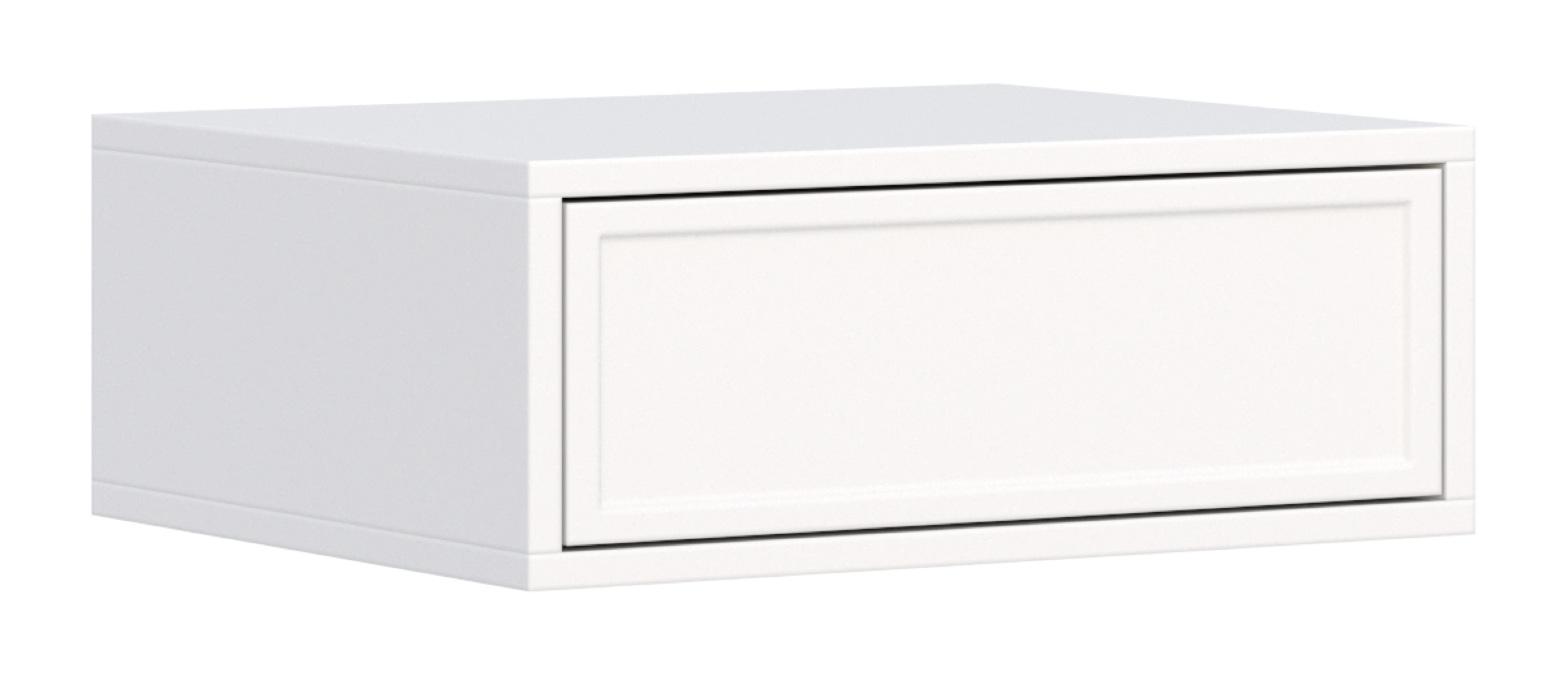 Hängender Nachtschrank Velveto mit Schublade 50 cm weiß
