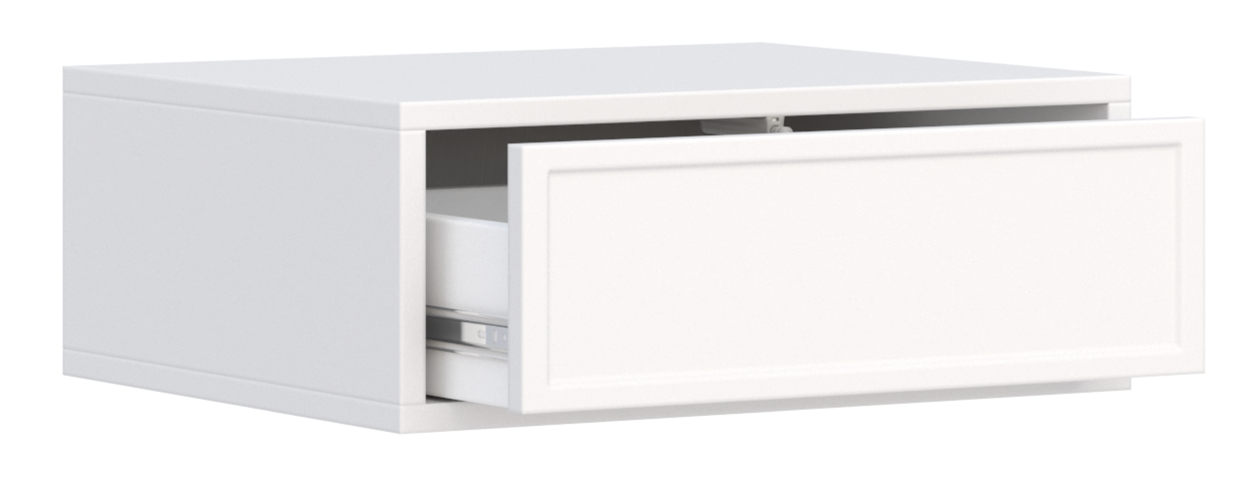 Hängender Nachtschrank Velveto mit Schublade 50 cm weiß