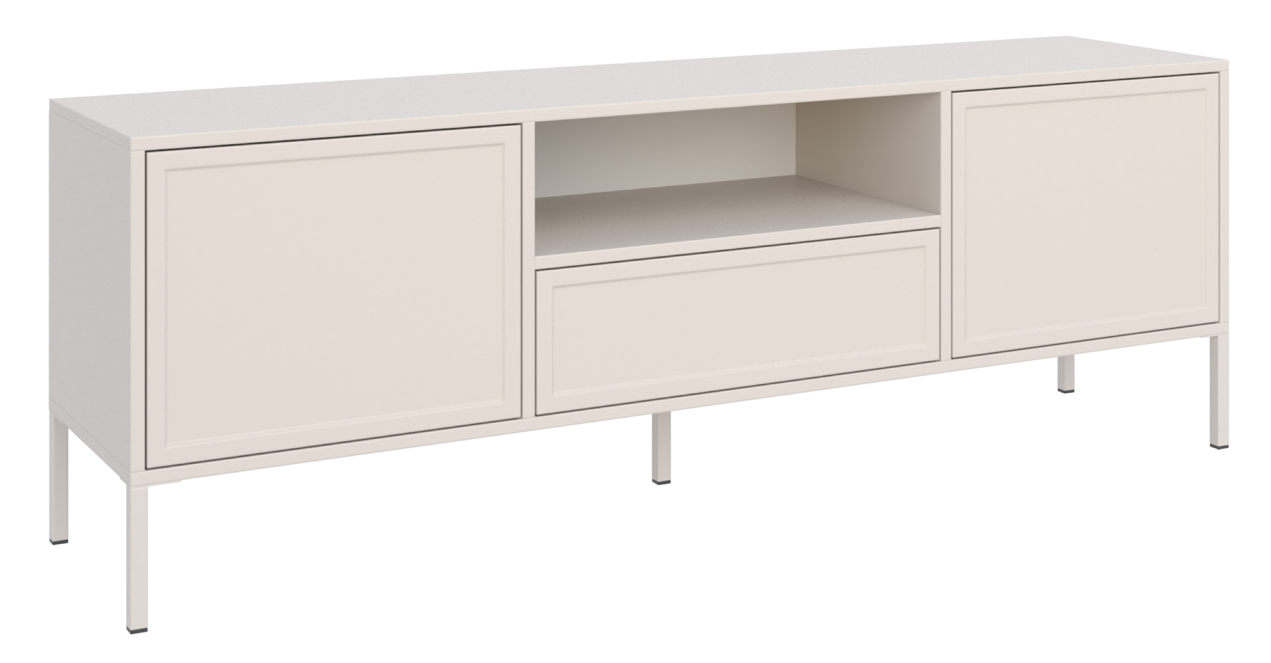 Velveto TV-Schrank, zweiflügelig mit Schublade und Nische, 160 cm, Kaschmirfarben
