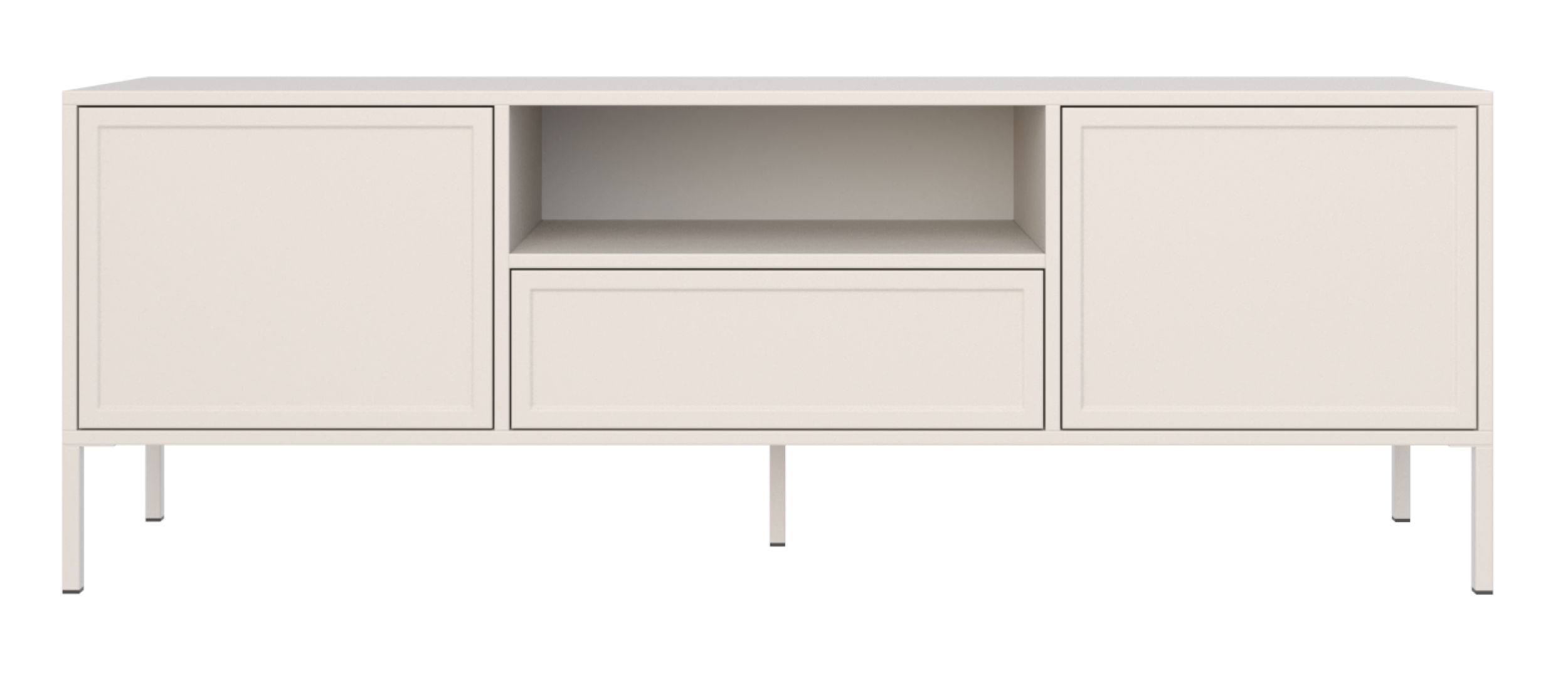 Velveto TV-Schrank, zweiflügelig mit Schublade und Nische, 160 cm, Kaschmirfarben