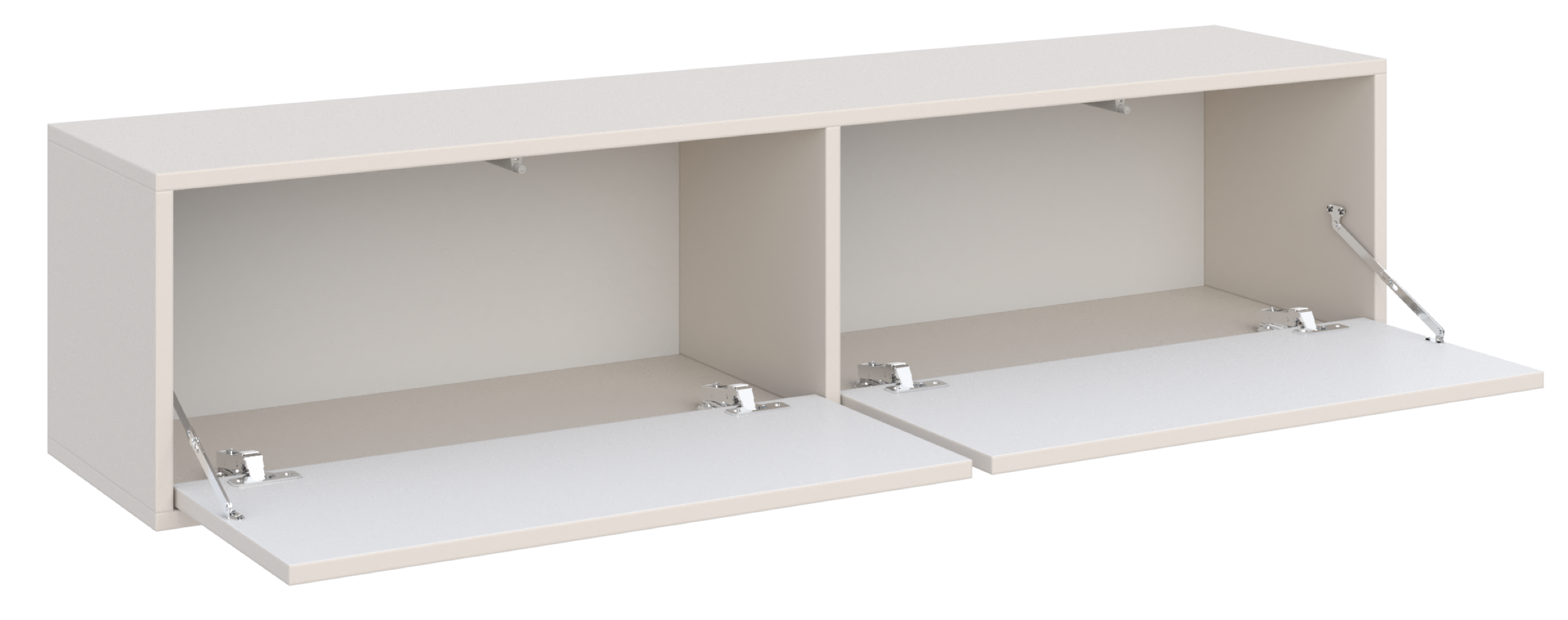 Hängender TV-Schrank Velveto mit zwei Klappen, 140 cm, Kaschmir