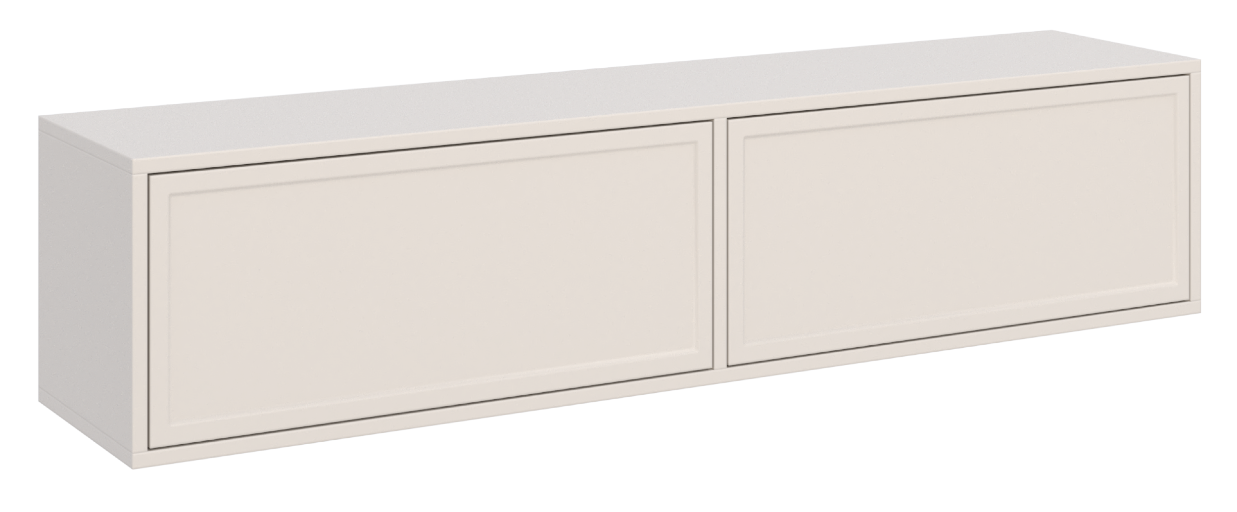 Hängender TV-Schrank Velveto mit zwei Klappen, 140 cm, Kaschmir
