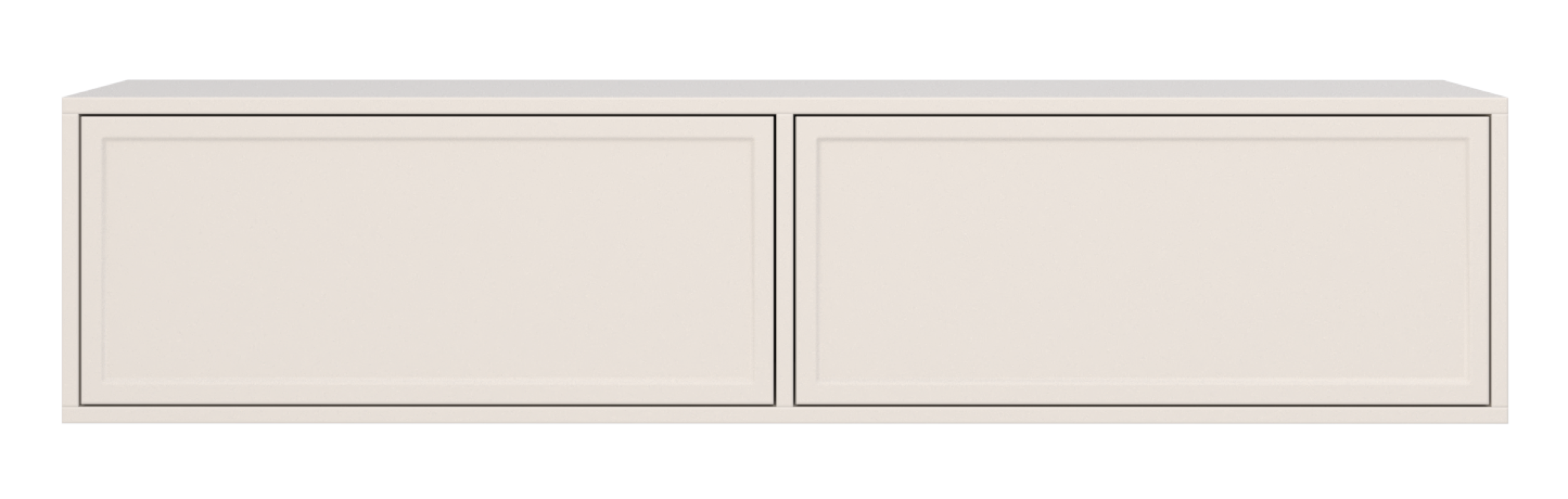 Hängender TV-Schrank Velveto mit zwei Klappen, 140 cm, Kaschmir