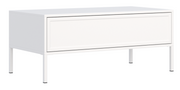 Velveto Couchtisch mit Schublade 100x50 cm weiß