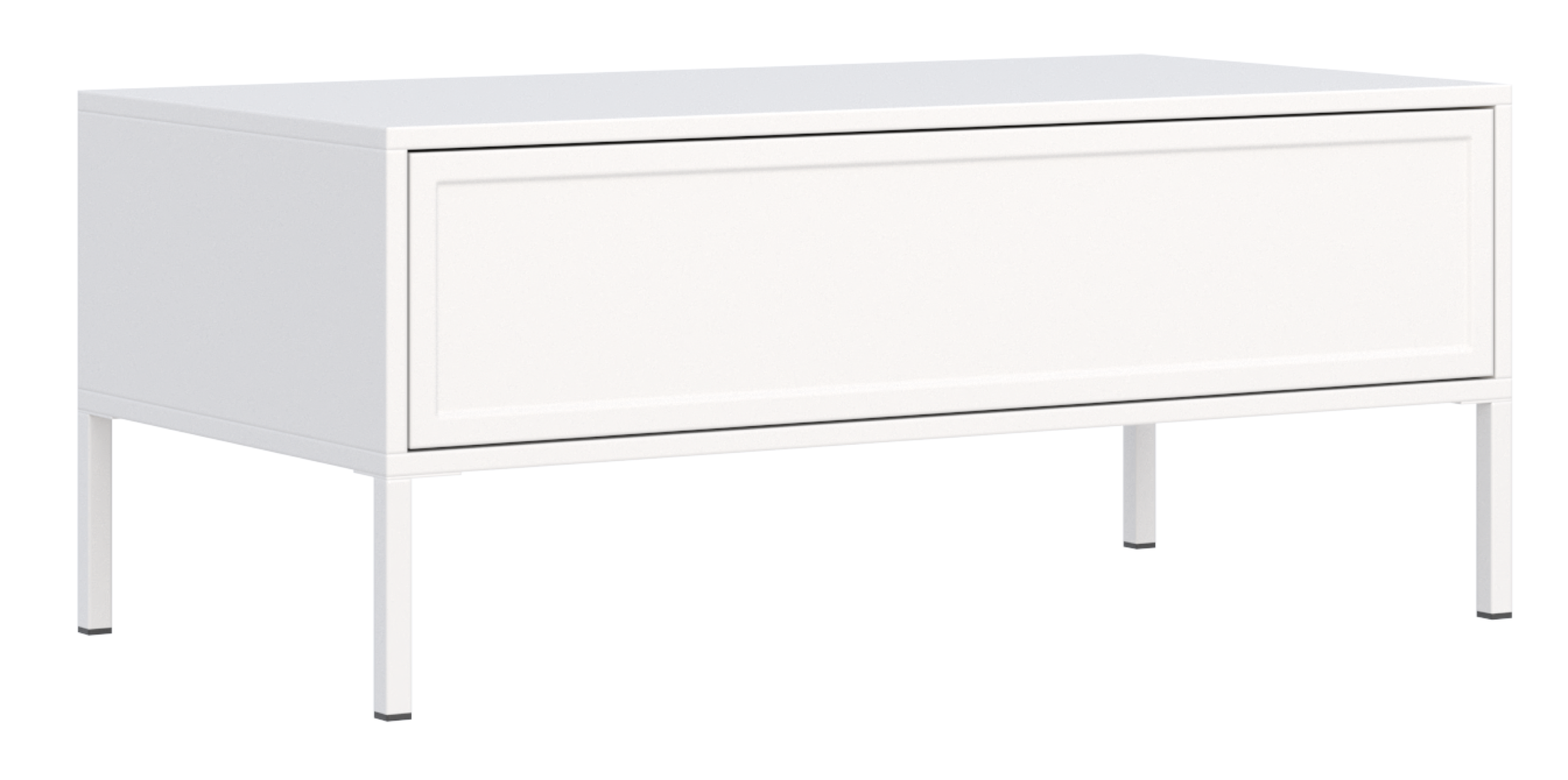 Velveto Couchtisch mit Schublade 100x50 cm weiß