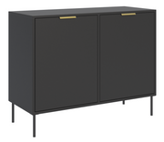 Zweiturige Kommode Vena 100 cm schwarz