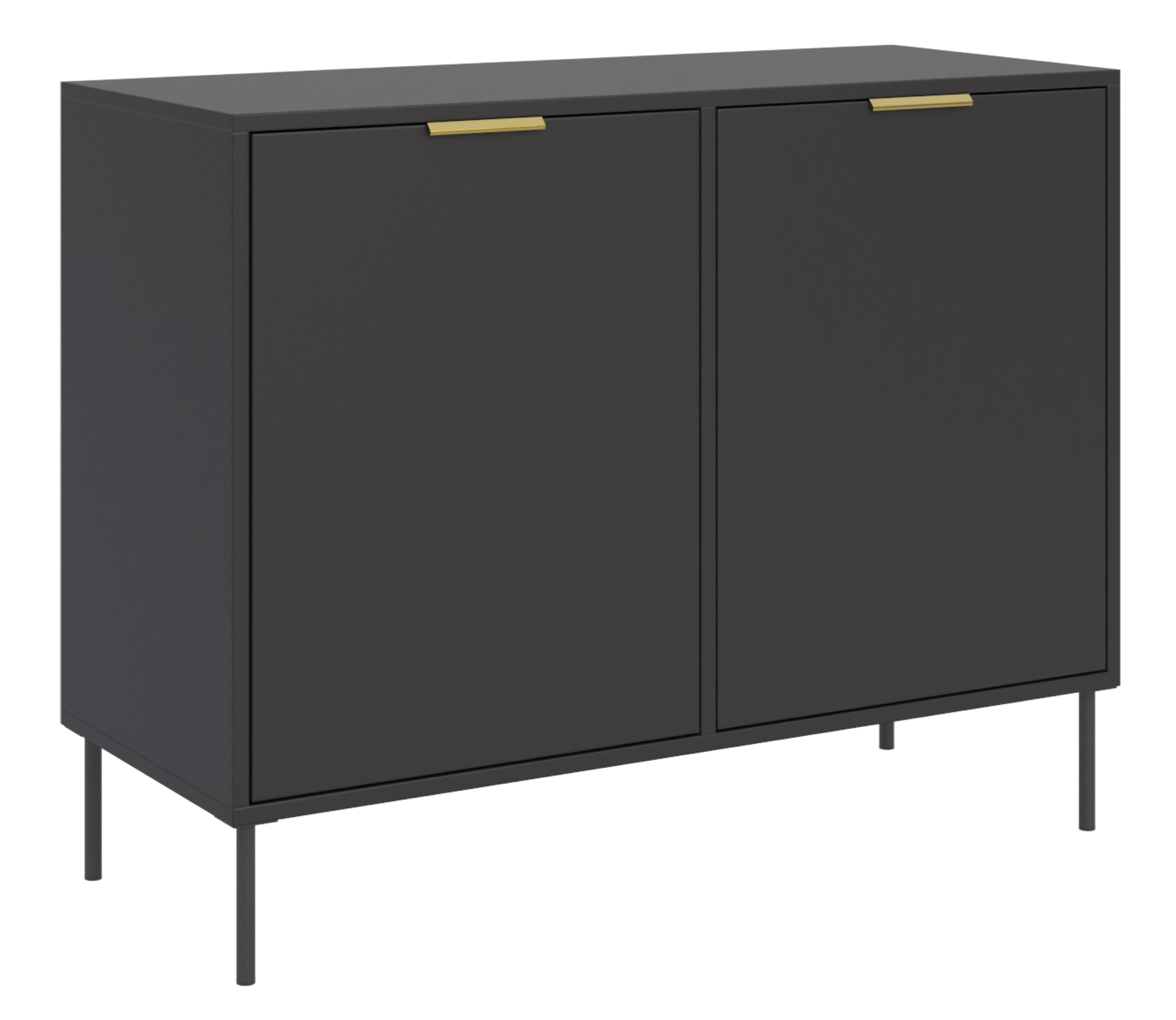 Zweiturige Kommode Vena 100 cm schwarz