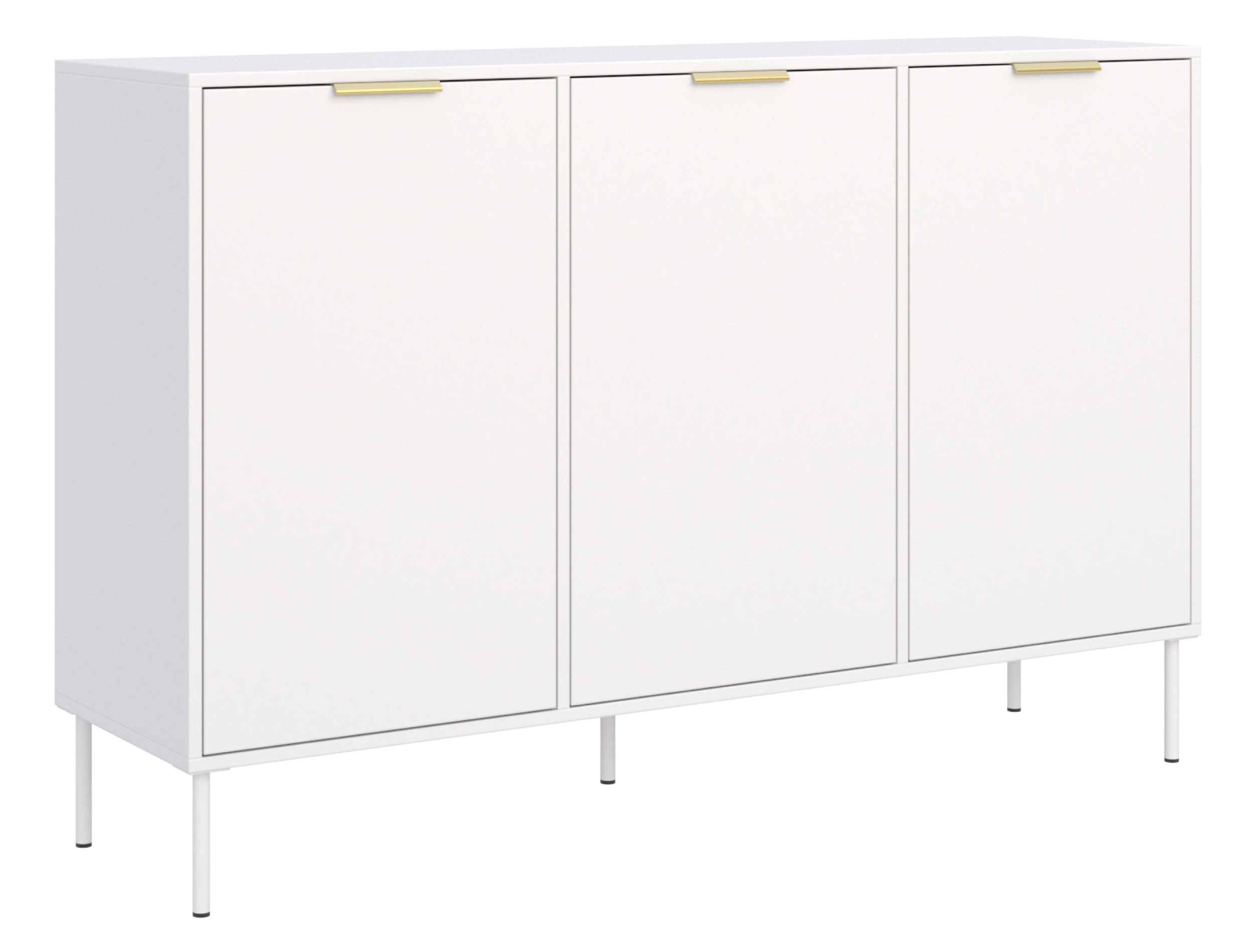 Drehtür-Kommode Vena 150 cm Weiß