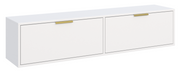 Hängender TV-Schrank Vena mit zwei Klappen, 140 cm, weiß