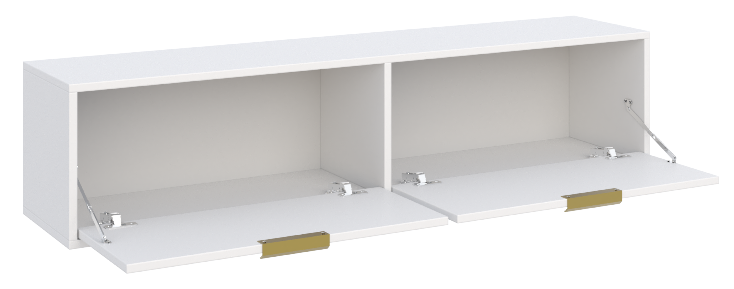 Hängender TV-Schrank Vena mit zwei Klappen, 140 cm, weiß