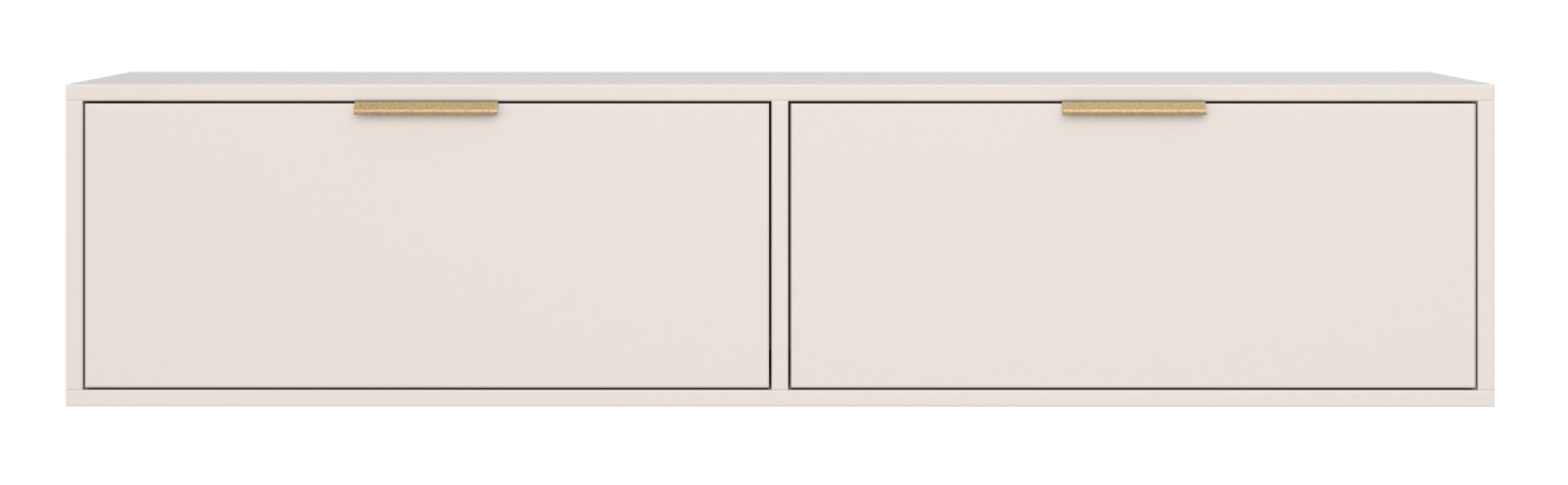 Hängender TV-Schrank Vena mit zwei Klappen, 140 cm, Kaschmirfarben