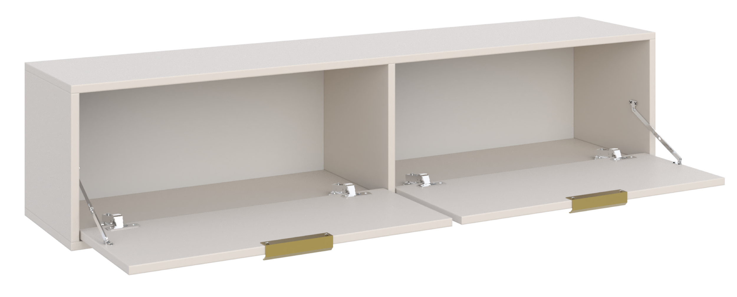 Hängender TV-Schrank Vena mit zwei Klappen, 140 cm, Kaschmirfarben