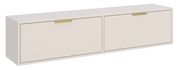 Hängender TV-Schrank Vena mit zwei Klappen, 140 cm, Kaschmirfarben