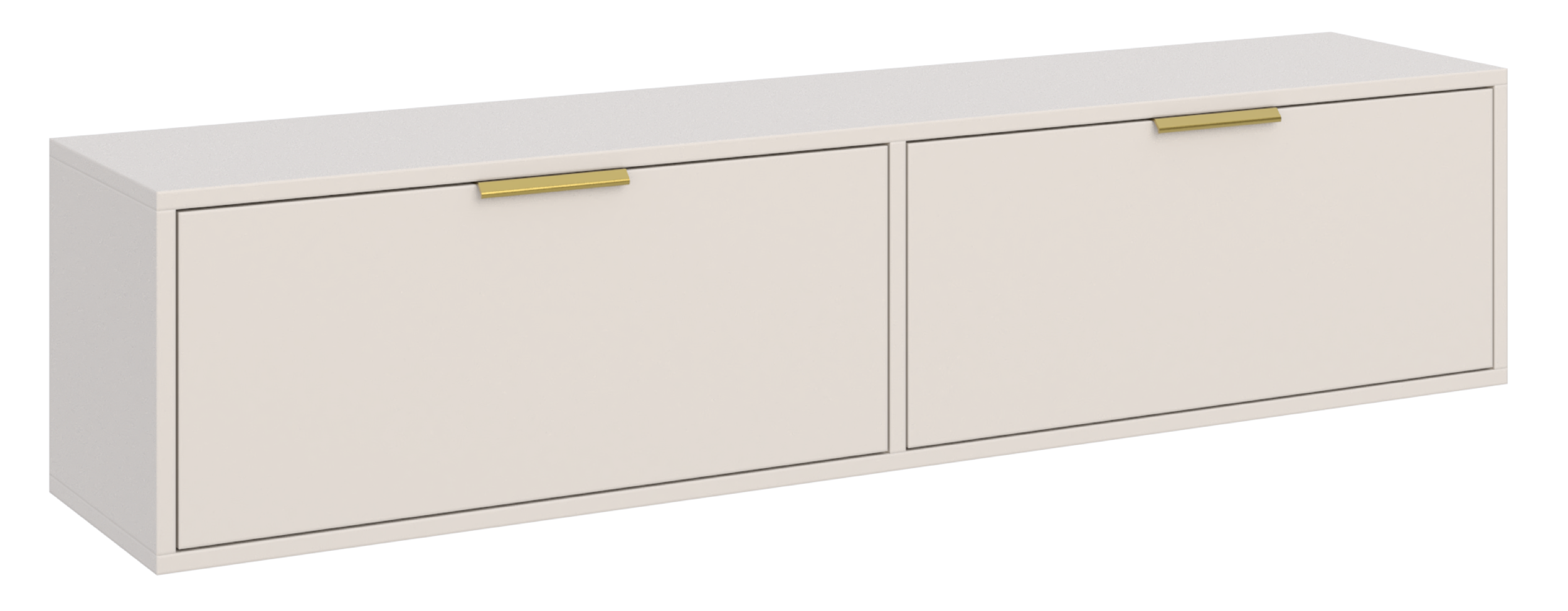 Hängender TV-Schrank Vena mit zwei Klappen, 140 cm, Kaschmirfarben