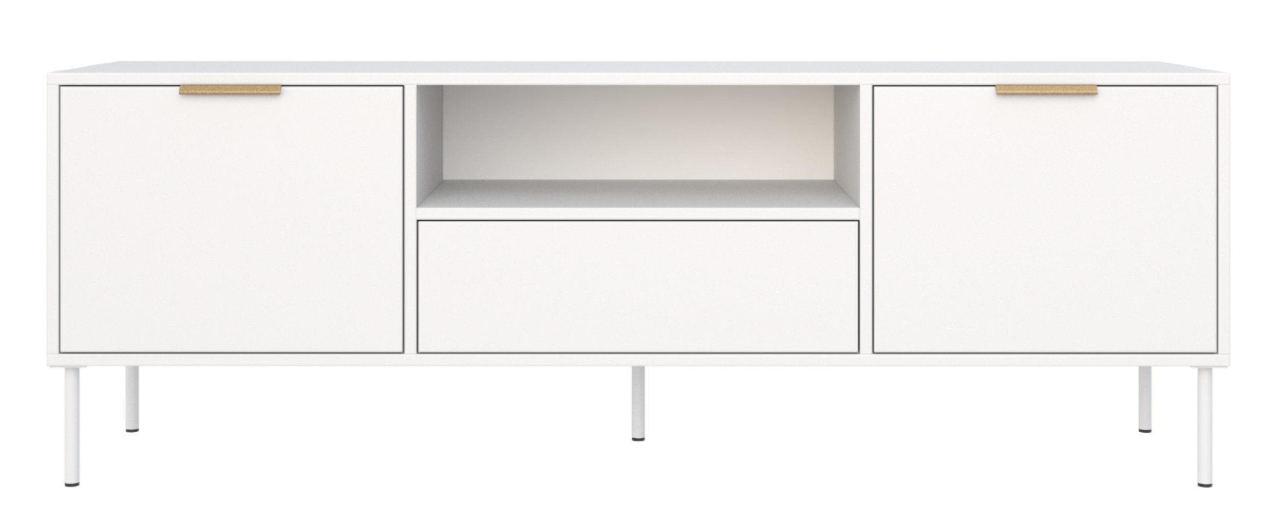 TV-Schrank Vena, zweiflügelig mit Schublade und Fach, 160 cm, weiß