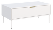 Couchtisch Vena mit Schublade 100x50 cm weiß