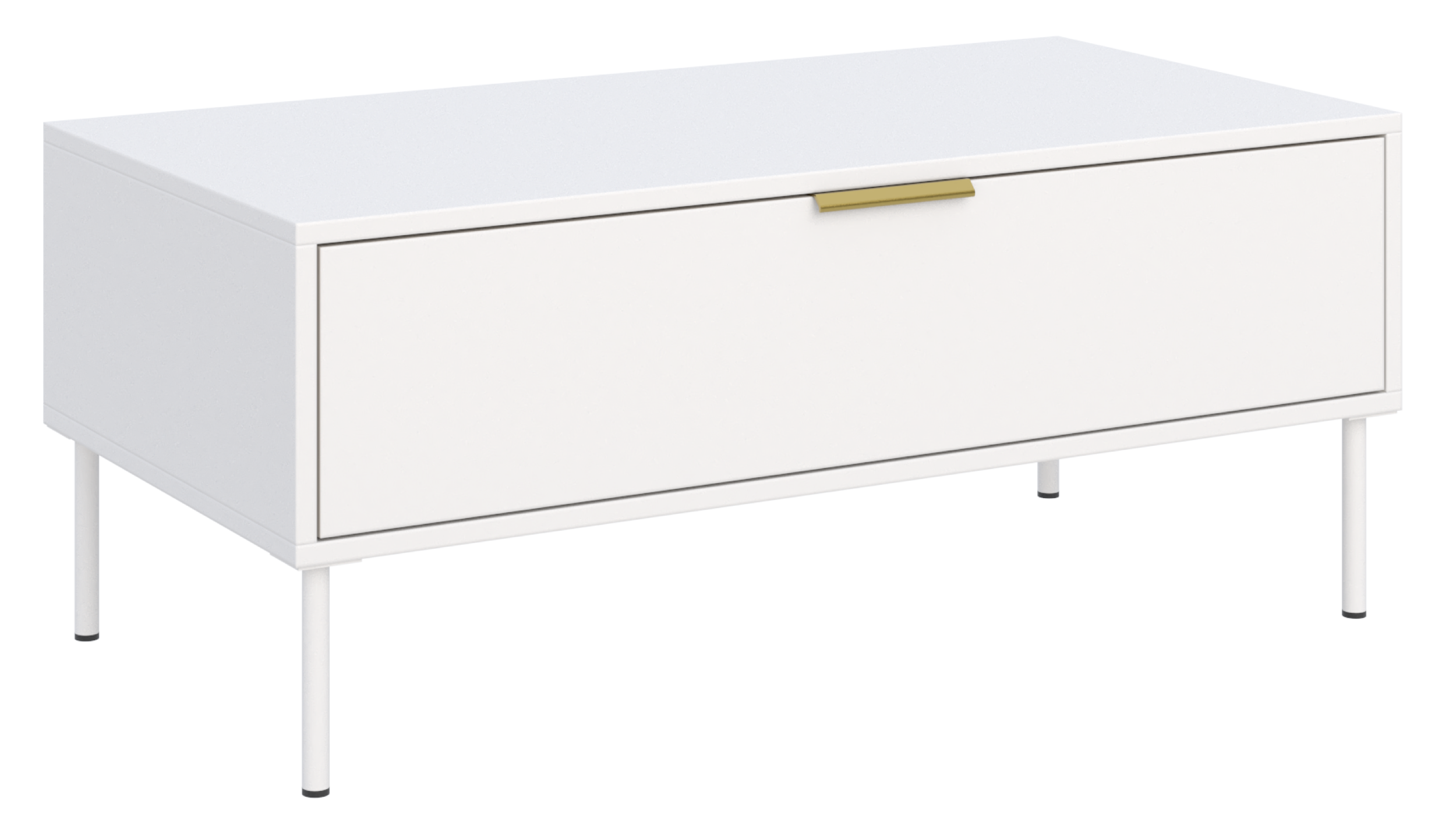 Couchtisch Vena mit Schublade 100x50 cm weiß