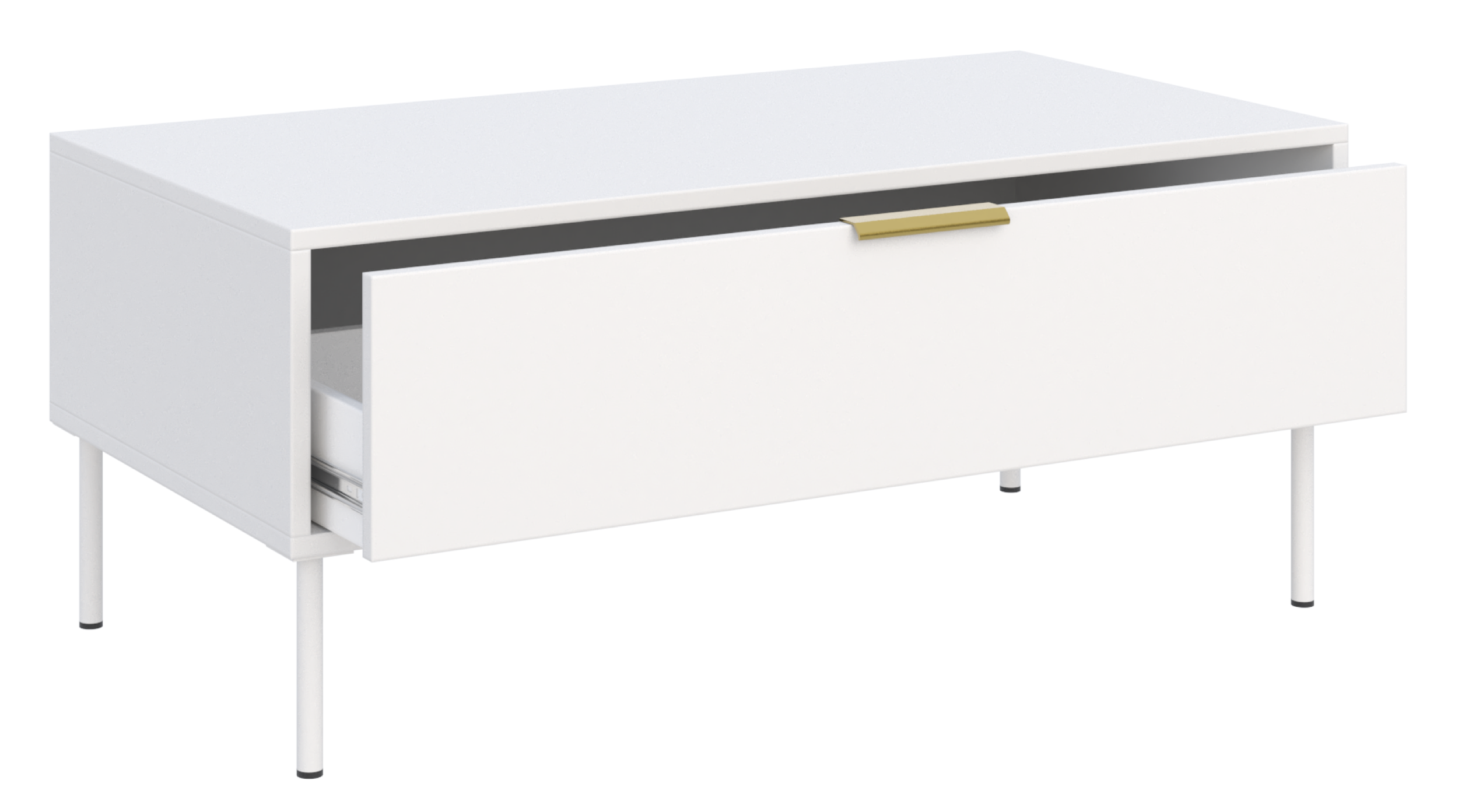 Couchtisch Vena mit Schublade 100x50 cm weiß