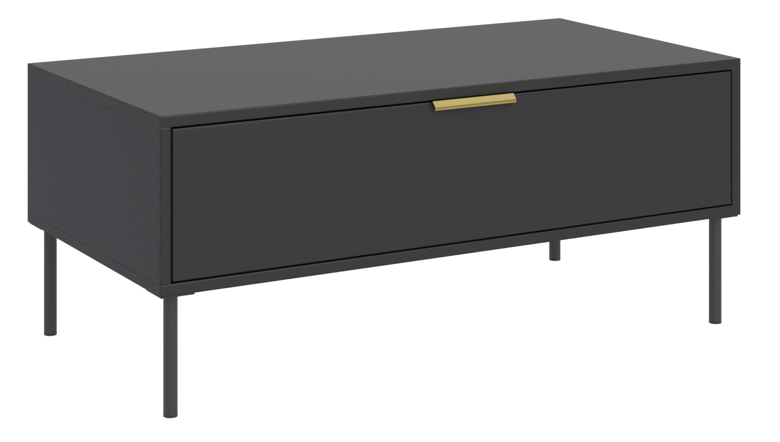 Couchtisch Vena mit Schublade 100x50 cm schwarz