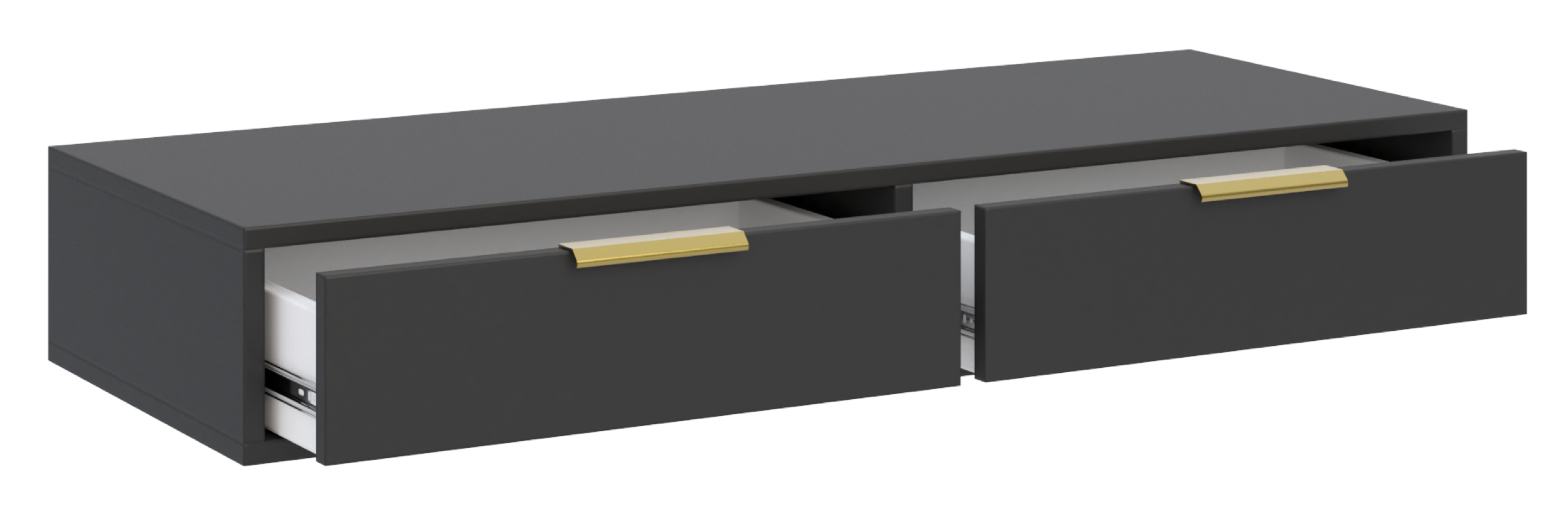 Toilettentisch Vena mit zwei Schubladen 110 cm schwarz