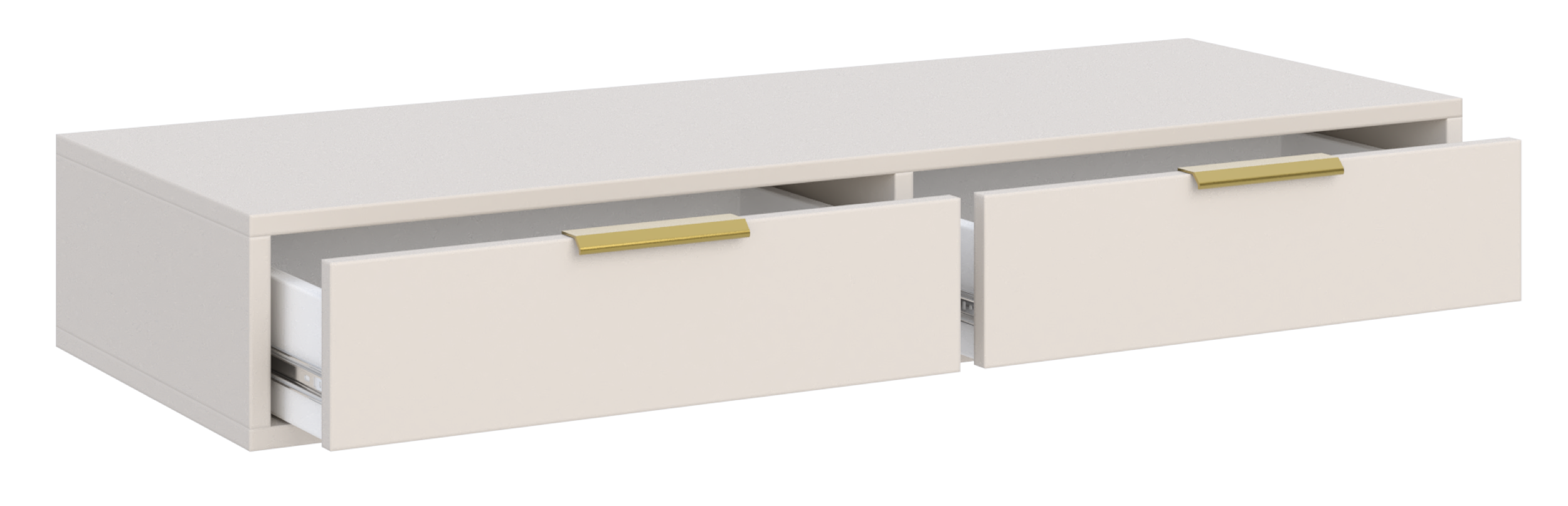Toilettentisch Vena mit zwei Schubladen, 110 cm, Kaschmir