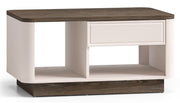 Couchtisch Vilavio mit Schublade und Fächern 60x90 cm Kaschmir/Eiche Windmill Dark
