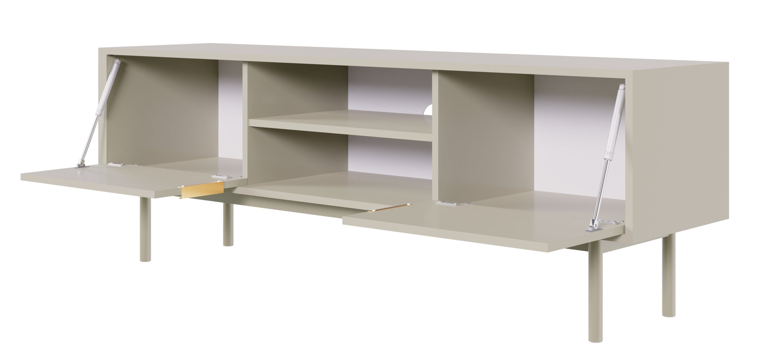 Viviaro TV-Schrank mit zwei Türen und Nischen, 154 cm, Kaschmir