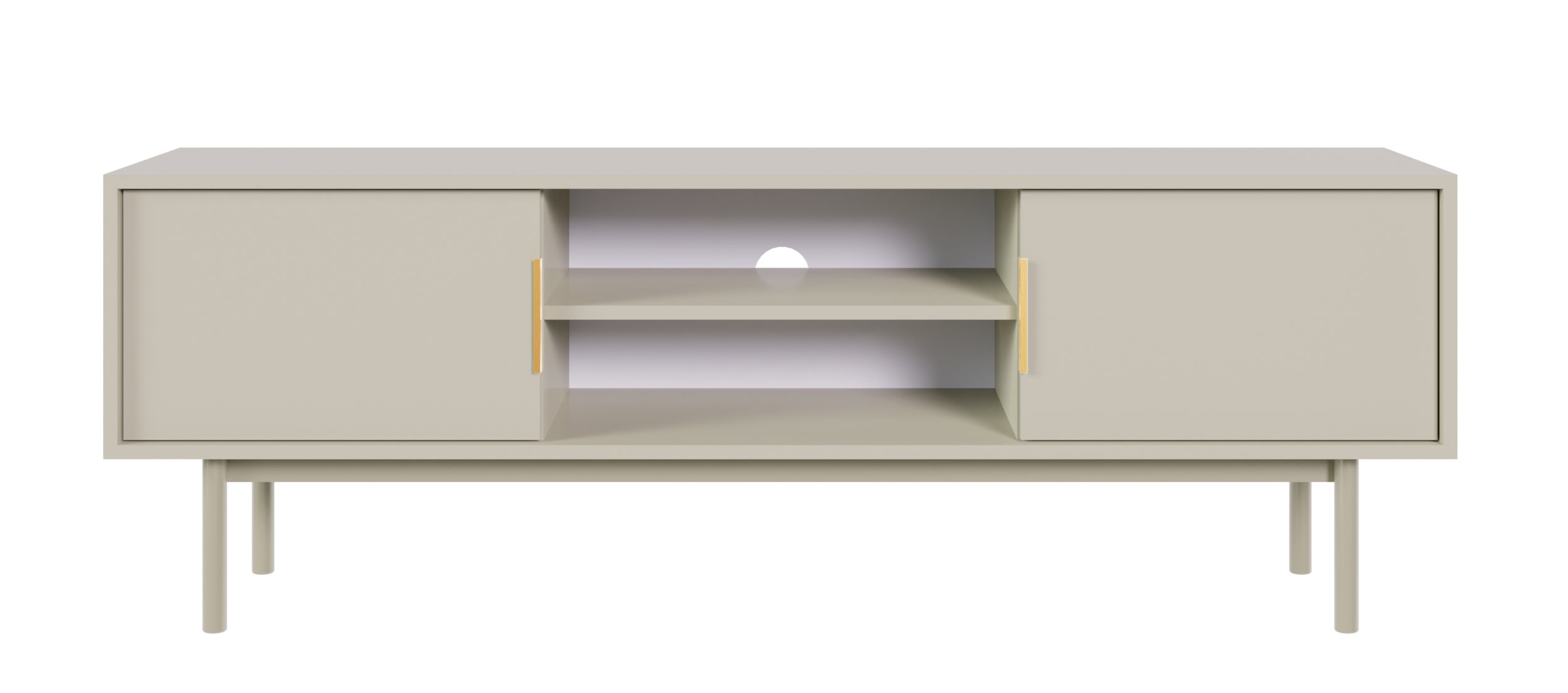 Viviaro TV-Schrank mit zwei Türen und Nischen, 154 cm, Kaschmir