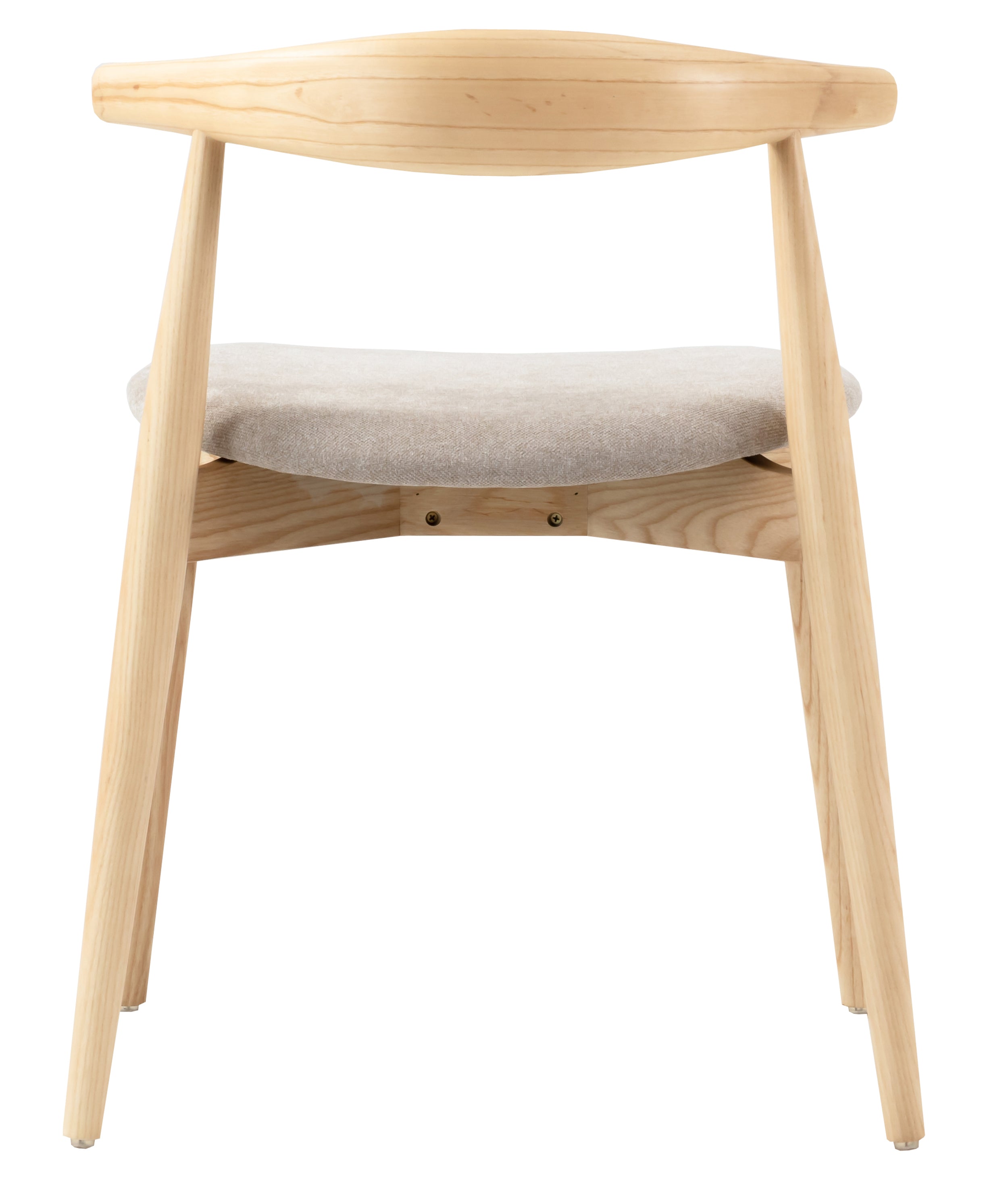 Holzstuhl für das Esszimmer Perally mit pflegeleichtem Stoff in beige Chenille/natürliche Eiche