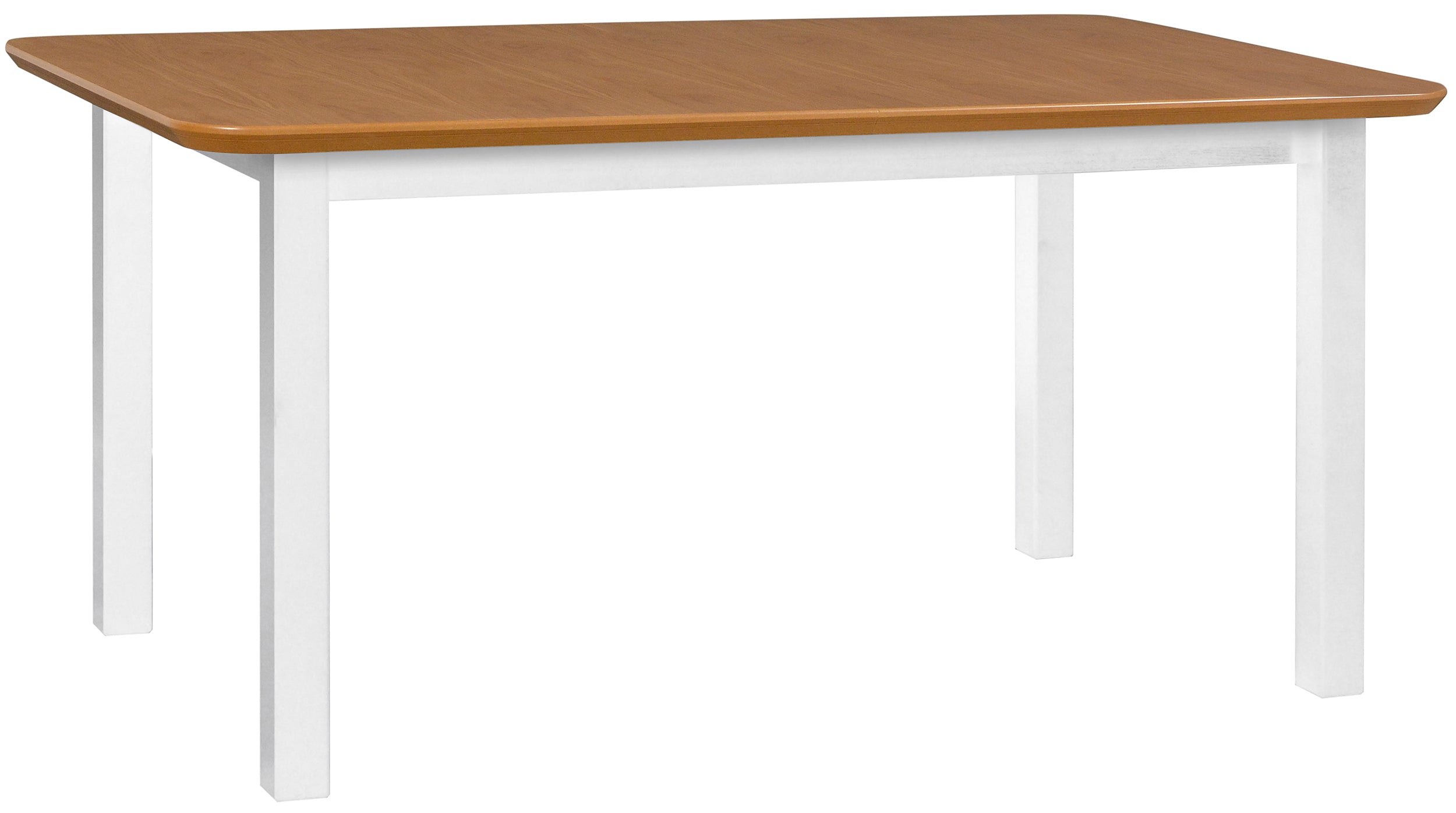 Ausziehbarer Esstisch aus Holz Cobride 160-200x90 cm Weiß/Natur-Eiche