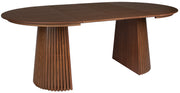 Ausziehbarer Tisch Formisty 120-200x120 cm Lamellen Nussbaum