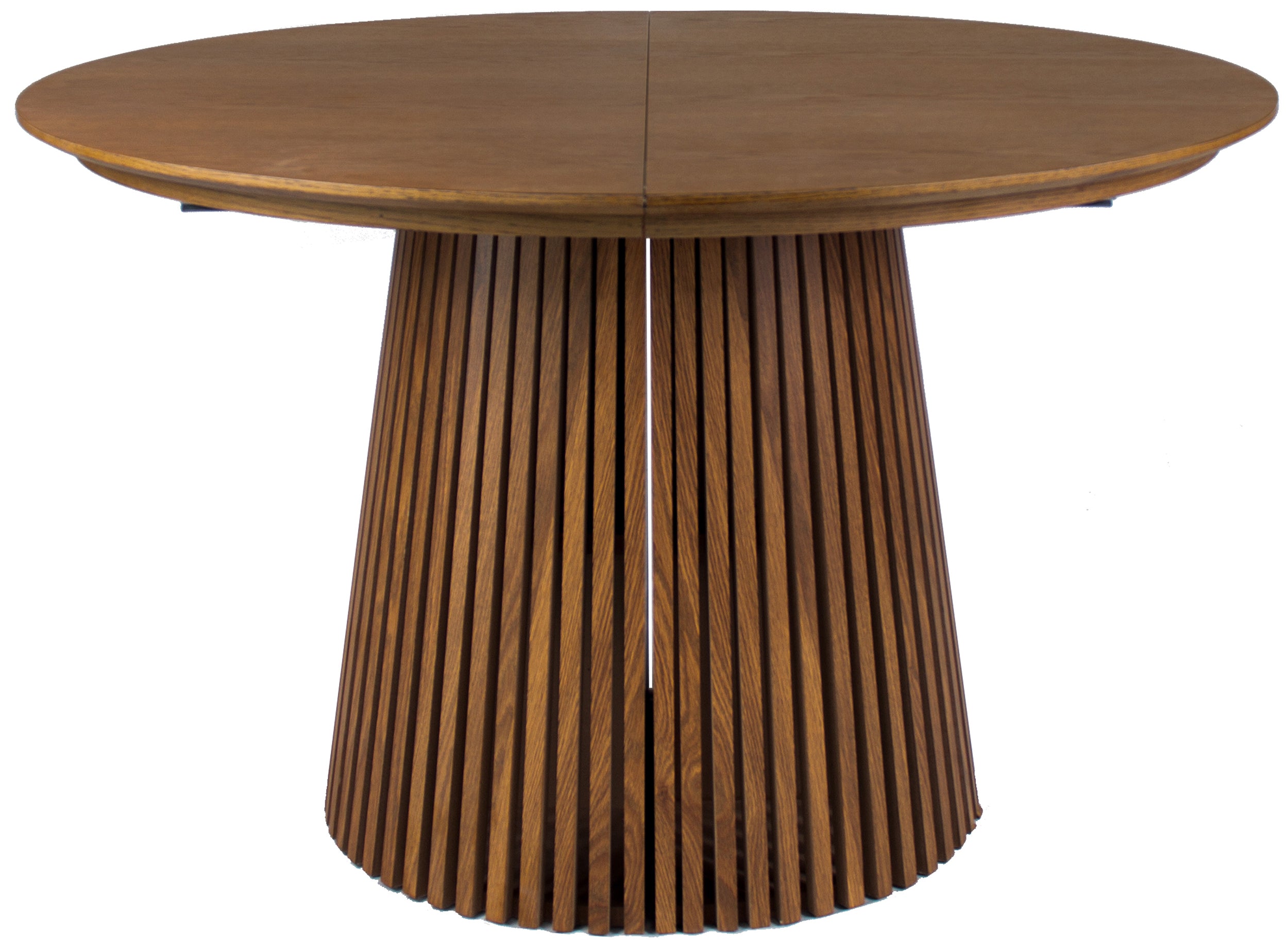 Ausziehbarer Tisch Formisty 120-200x120 cm Lamellen Nussbaum
