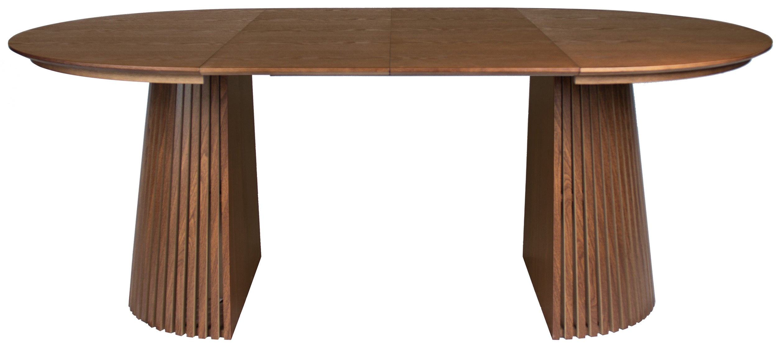 Ausziehbarer Tisch Formisty 120-200x120 cm Lamellen Nussbaum