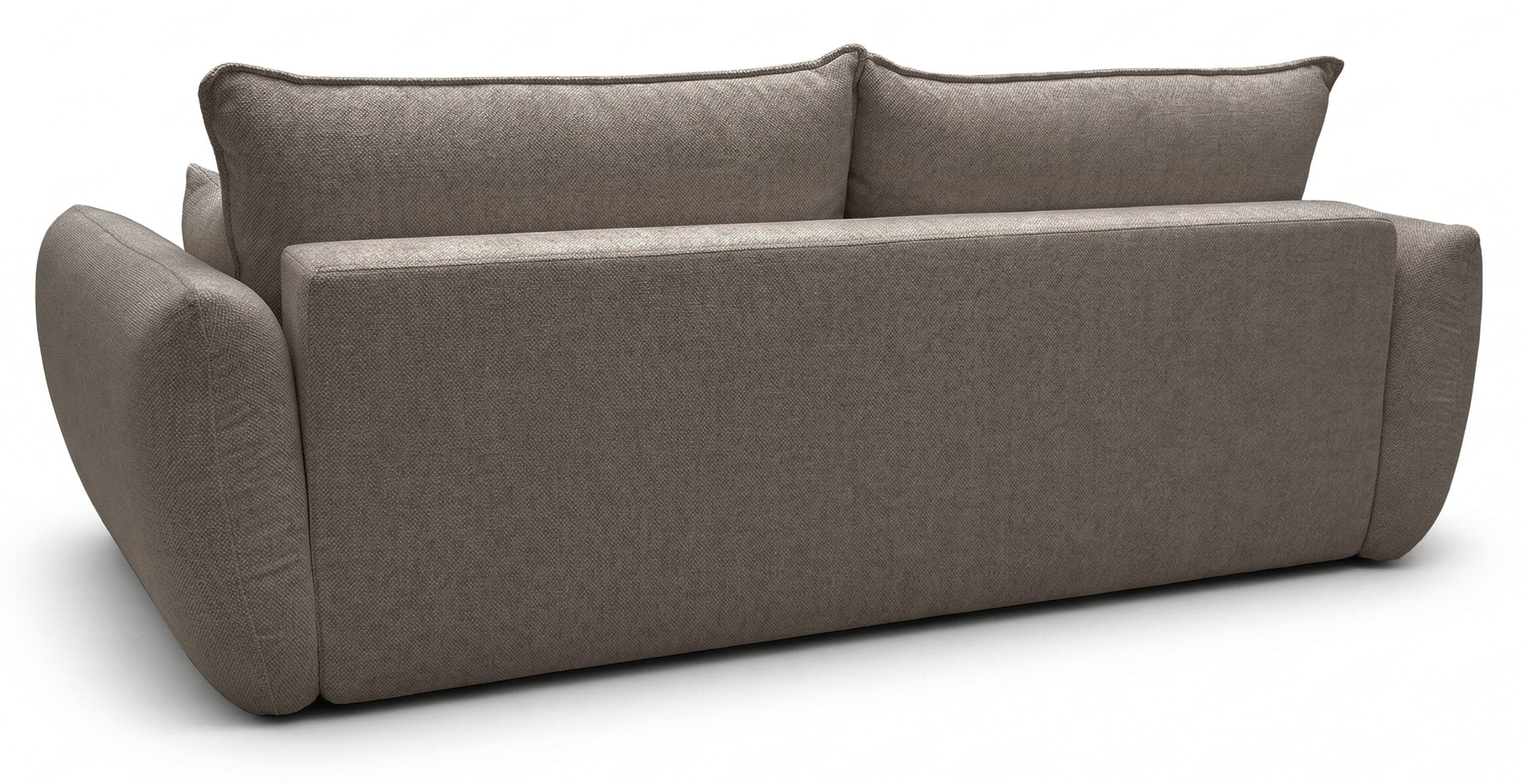 Dreisitziges ausklappbares Sofa Zordo mit Stauraum, hellbrauner Chenillebezug
