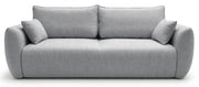 Ausziehbares Dreisitzer-Sofa Zordo mit Stauraum, grauer Chenille-Bezug