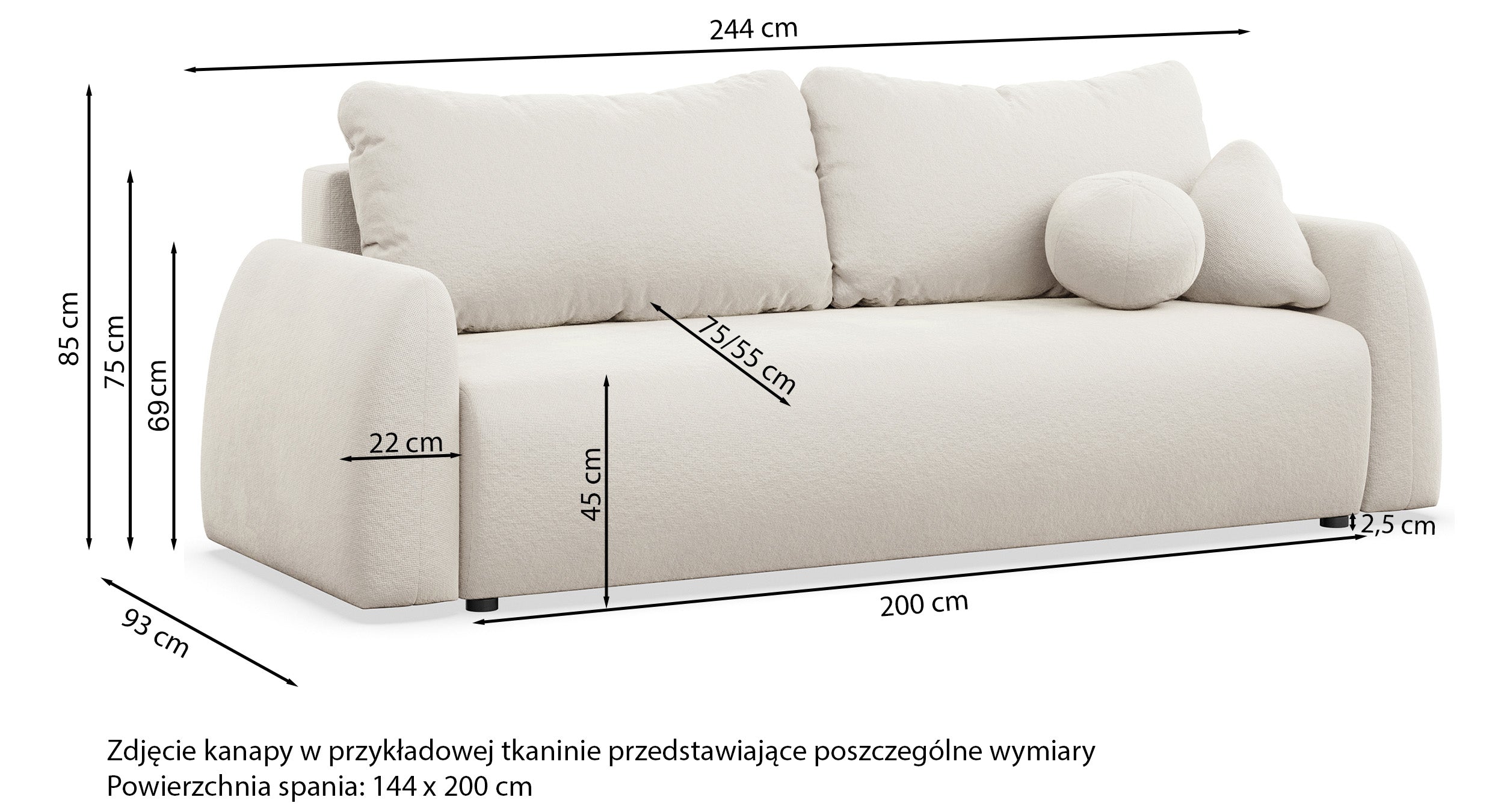 Dreisitziges ausklappbares Sofa Nubelle, dunkelgrün, hydrophober Chenille-Stoff